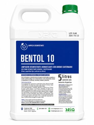 BENTOL10 LIMPIADOR DESINFECTANTE AROMATIZANTE 5LTS