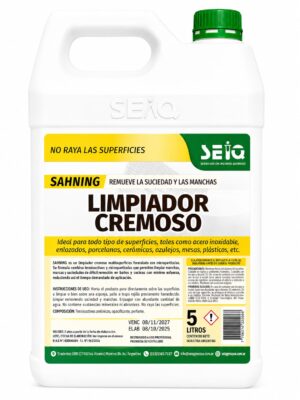 SAHNING LIMPIADOR CREMOSO 5LTS