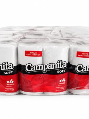 PAPEL HIGIENICO CAMPANITA SOFT S.H. 30MTS BOLSON 48 ROLLOS