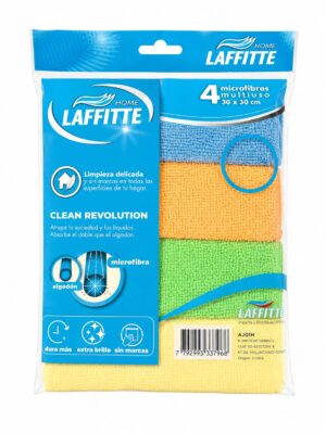 PAÑOS DE MICROFIBRA 30X30CM PACK 4U