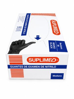 GUANTES DE NITRILO NEGRO 100U