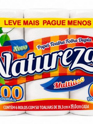 ROLLO DE COCINA NATUREZA 50 PAÑOS PACK 6U