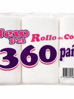 ROLLO DE COCINA NEW PEL 120 PAÑOS PACK 3U