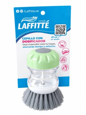 CEPILLO LAVAVAJILLAS CON DISPENSER PORTA DETERGENTE
