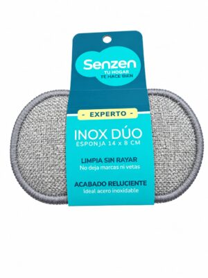 ESPONJA DOBLE CARA DUO INOX MICROFIBRA + ACERO