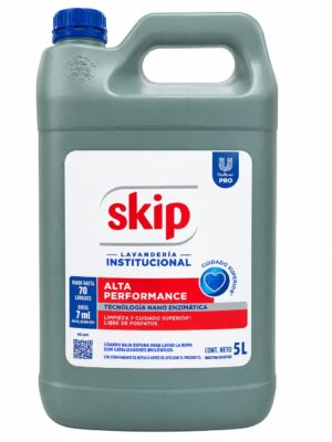 JABON LIQUIDO PARA ROPA SKIP BAJA ESPUMA 5LTS