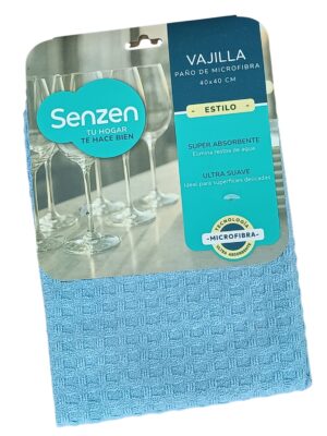 PAÑO DE MICROFIBRA PARA COPAS Y VASOS 40X40CM