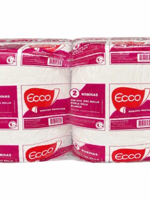 BOBINA INDUSTRIAL ECCO BLANCA D.H. 300MTS PACK 2U