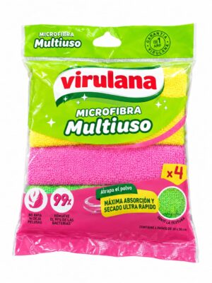 PAÑOS DE MICROFIBRA MULTIUSO PACK 4U