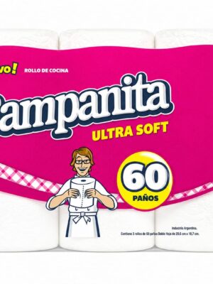 ROLLO DE COCINA CAMPANITA ULTRA SOFT 60 PAÑOS