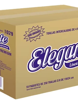 TOALLAS INTERCALADAS ELEGANTE PREMIUM BLANCA 2500 UNIDADES