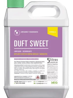 DUFT-SWEET LIMPIADOR DESODORANTE CON CITRONELA 5LTS