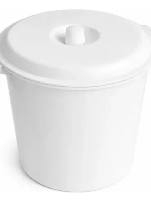 CESTO DE RESIDUOS CON TAPA PLANA 6LTS