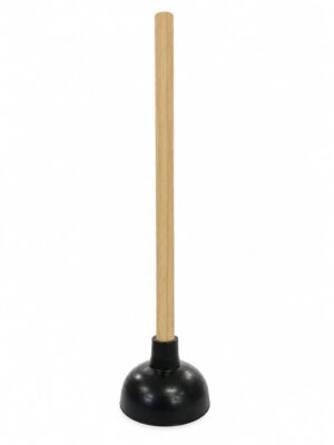 SOPAPA DE GOMA CON CABO DE MADERA 40CM